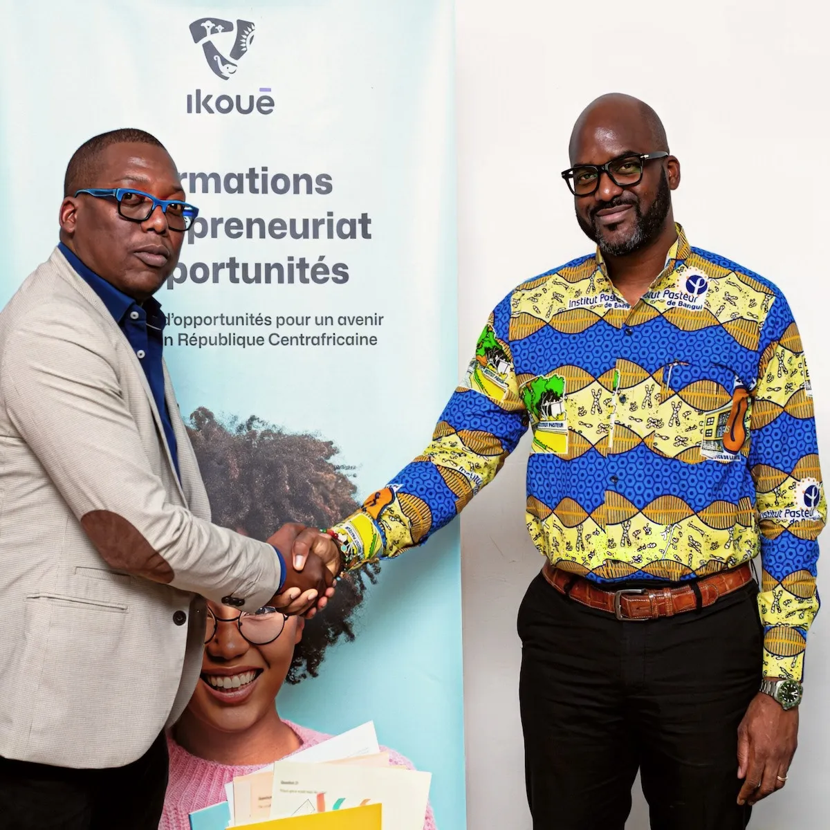 Signing of the partnership agreement between IKOUĒ and the Institut Pasteur de Bangui